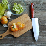 NORA #1519 - 7.5" Chef - 01 Carbon Steel - HARD USE - Padauk