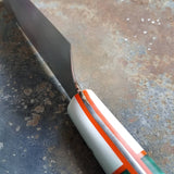 BF2019 - NORA #1600 - 7.5 Kiritsuke - White G10 & Teal Maple