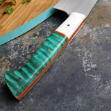 BF2019 - NORA #1600 - 7.5 Kiritsuke - White G10 & Teal Maple