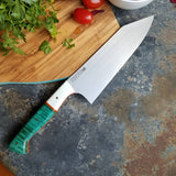 BF2019 - NORA #1600 - 7.5 Kiritsuke - White G10 & Teal Maple