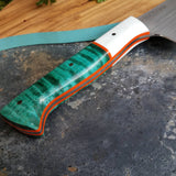 BF2019 - NORA #1600 - 7.5 Kiritsuke - White G10 & Teal Maple