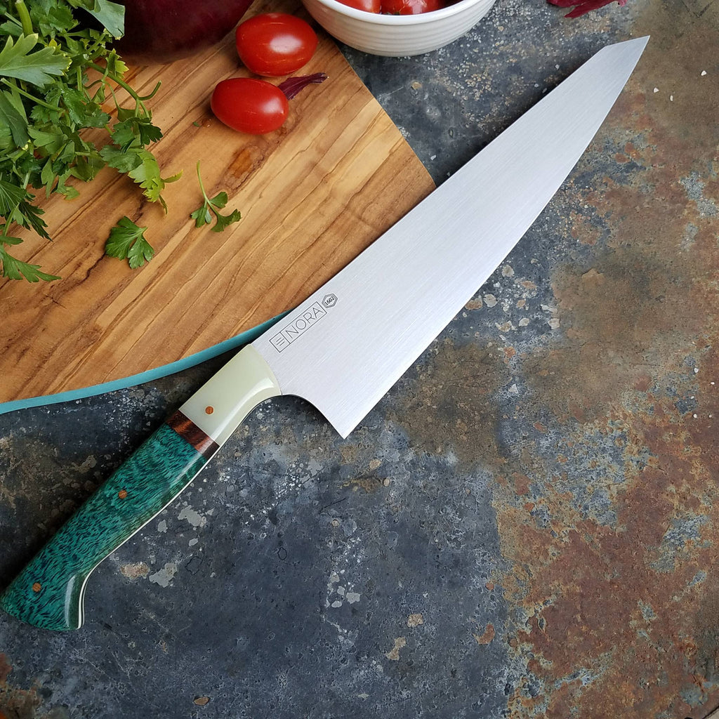 BF2019 - NORA #1602 - 9.5" Gyuto - Mango and Ghost G10