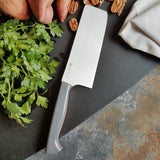 BF2019 - NORA #1607 - 6.5" Nakiri - Charcoal Gray & Orange G10