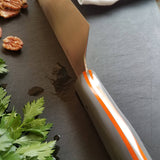BF2019 - NORA #1607 - 6.5" Nakiri - Charcoal Gray & Orange G10