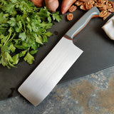 BF2019 - NORA #1607 - 6.5" Nakiri - Charcoal Gray & Orange G10