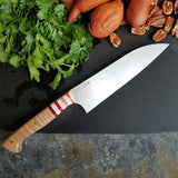 BF2019 - NORA #1610 - 7.5 Santoku - Curly Maple & Stripes