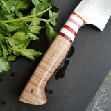 BF2019 - NORA #1610 - 7.5 Santoku - Curly Maple & Stripes