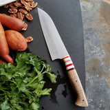 BF2019 - NORA #1610 - 7.5 Santoku - Curly Maple & Stripes
