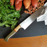 BF2019 - NORA #1614 - 8.5" Chef Knife - OD Green & Olivewood