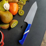 NORA #1620 - 7.5 Kiritsuke - Blue Kirinite and Stripe