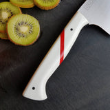 NORA #1625 - 6.5 Inch Nakiri - White with Red Stripe