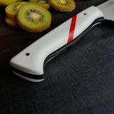 NORA #1625 - 6.5 Inch Nakiri - White with Red Stripe
