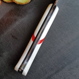 NORA #1625 - 6.5 Inch Nakiri - White with Red Stripe