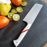 NORA #1625 - 6.5 Inch Nakiri - White with Red Stripe