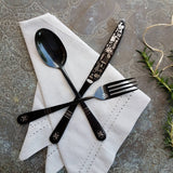'Lapland Forest' Flatware - Stainless Steel Black PVD Flatware