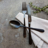 Custom Family Name Flatware - Stainless Steel Black PVD Flatware