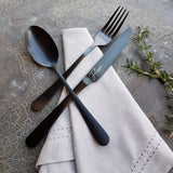 Custom Family Name Flatware - Stainless Steel Black PVD Flatware