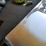 NORA #1676 - 6.5 Inch Nakiri - AEB-L Stainless Steel - Finis Coronat Opus (the end crowns the work)