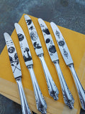 Custom Engraved 'Full Moons' Vintage Flatware Set - Silver Plated