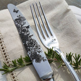 Custom Engraved 'Full Moons' Vintage Flatware Set - Silver Plated