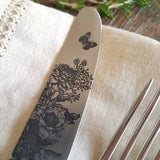 Custom Engraved 'Full Moons' Vintage Flatware Set - Silver Plated