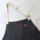 Boldric Stonewash Gray Denim Apron
