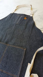 Boldric Stonewash Gray Denim Apron