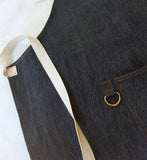 Boldric Stonewash Gray Denim Apron