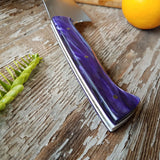 NORA #1464 - 8' AEB-L Gyuto - Wicked Purple Kirinite