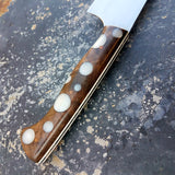 Chef #1102 - 52100 Carbon Steel - White Dots