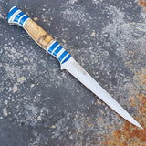 NORA Boning Knife #1106 - Blue | White | Wood