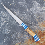 NORA Boning Knife #1106 - Blue | White | Wood