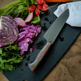 NORA #1123 - M4 Hybrid Chef/Santoku - Woven Wood