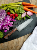 NORA #1123 - M4 Hybrid Chef/Santoku - Woven Wood