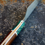 NORA #1216 - Walnut & Teal Box Elder Nakiri