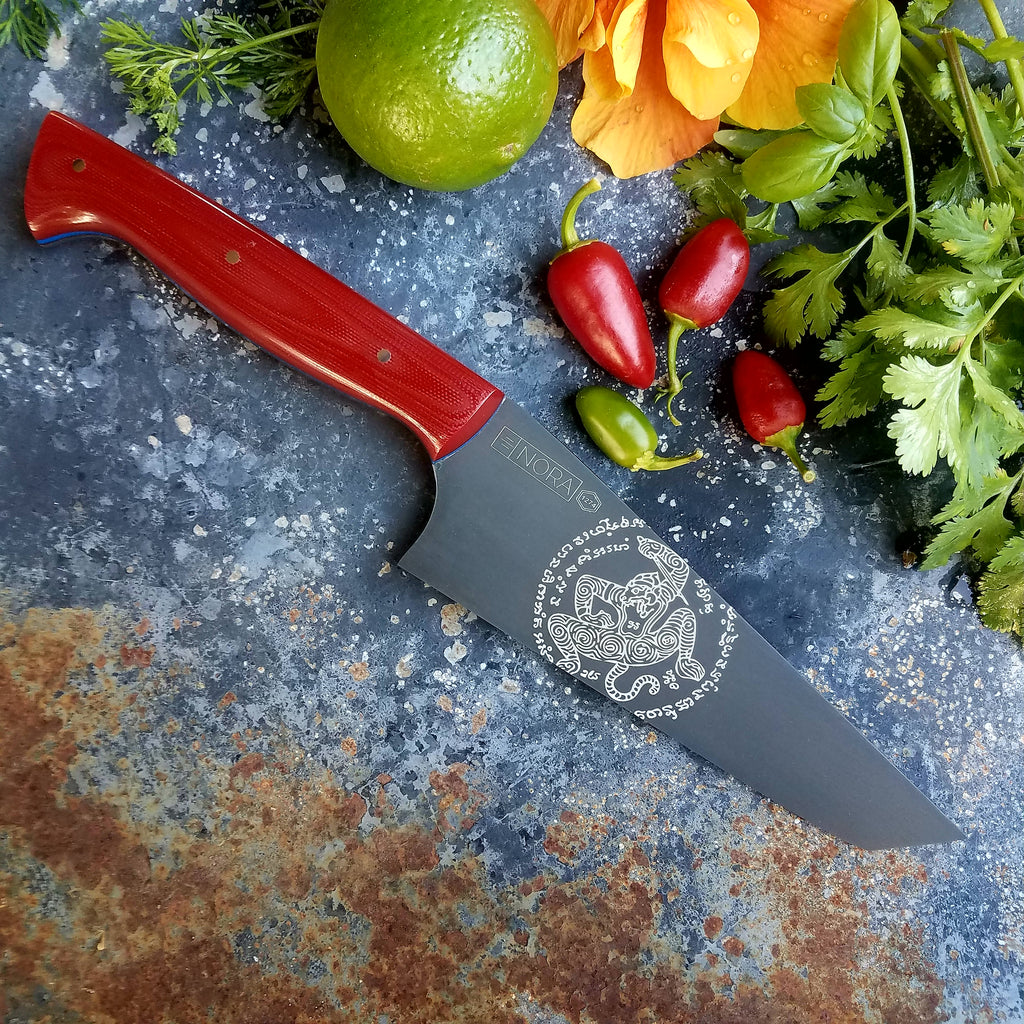 NORA #1274 - Hybrid Honesuki - CPM-M4 Carbon Steel - Hanuman