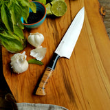 NORA # 1334 - 8.5' AEB-L Chef - Spalted Maple | Black Resin