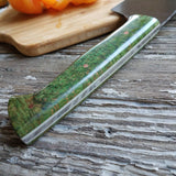 NORA #1516 - 7.5" Deba - 01 Carbon Steel -  Redwood Burl (Green)