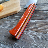 NORA #1519 - 7.5" Chef - 01 Carbon Steel - HARD USE - Padauk