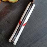 NORA #1625 - 6.5 Inch Nakiri - White with Red Stripe