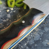 NORA #1700 - 8.5" AEB-L Stainless Steel Chef Knife Kathakali - Multi-Colored G10